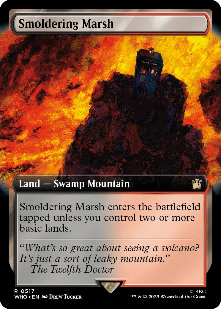 Image for Smoldering Marsh (Extended Art) (Universes Beyond: Doctor Who) (517) - Magic: The Gathering