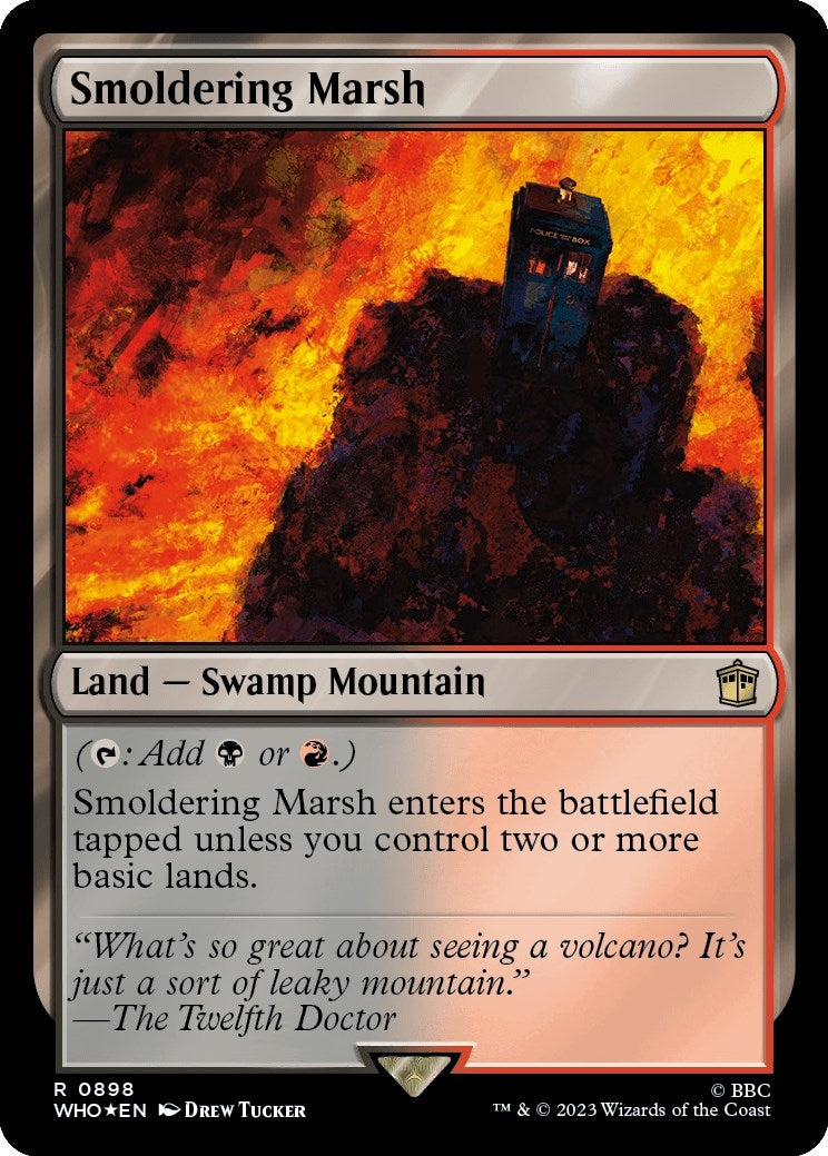 Image for Smoldering Marsh (Surge Foil) (Universes Beyond: Doctor Who) (898) - Magic: The Gathering