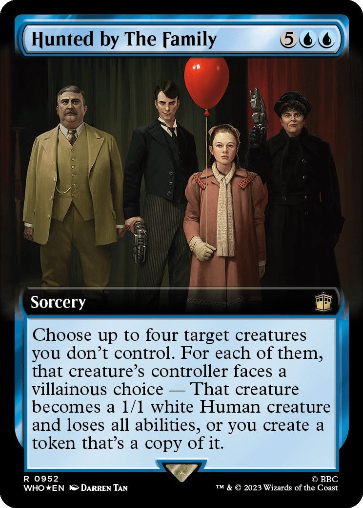 Image for Hunted by The Family (Extended Art) (Surge Foil) (Universes Beyond: Doctor Who) (952) - Magic: The Gathering