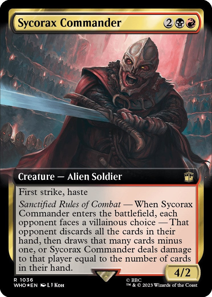 Image for Sycorax Commander (Extended Art) (Surge Foil) (Universes Beyond: Doctor Who) (1036) - Magic: The Gathering