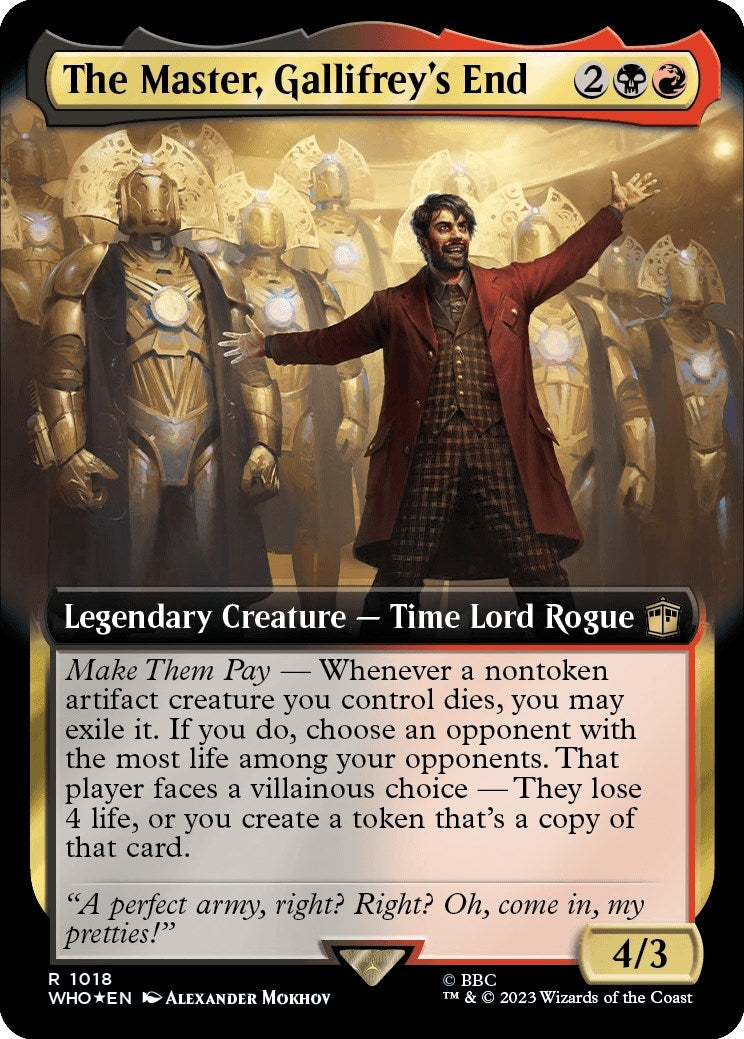 Image for The Master, Gallifrey's End (Extended Art) (Surge Foil) (Universes Beyond: Doctor Who) (1018) - Magic: The Gathering