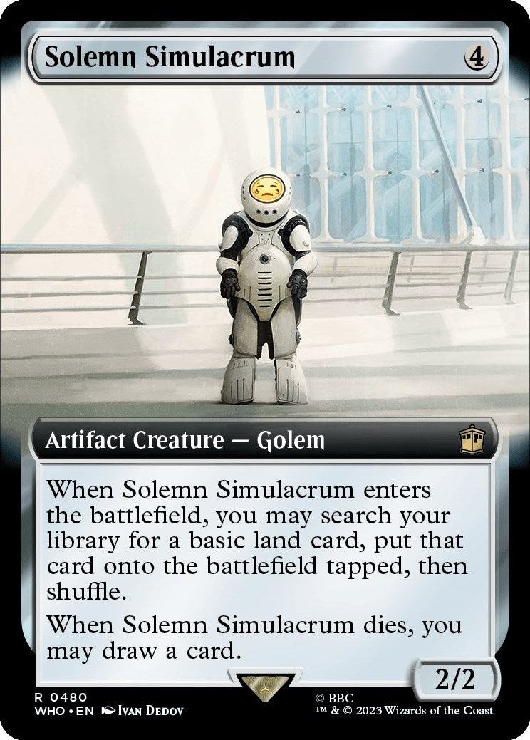 Image for Solemn Simulacrum (Extended Art) (Universes Beyond: Doctor Who) (480) - Magic: The Gathering