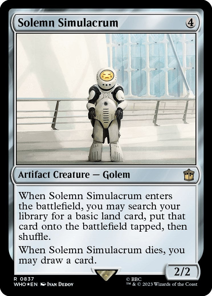 Image for Solemn Simulacrum (Surge Foil) (Universes Beyond: Doctor Who) (837) - Magic: The Gathering