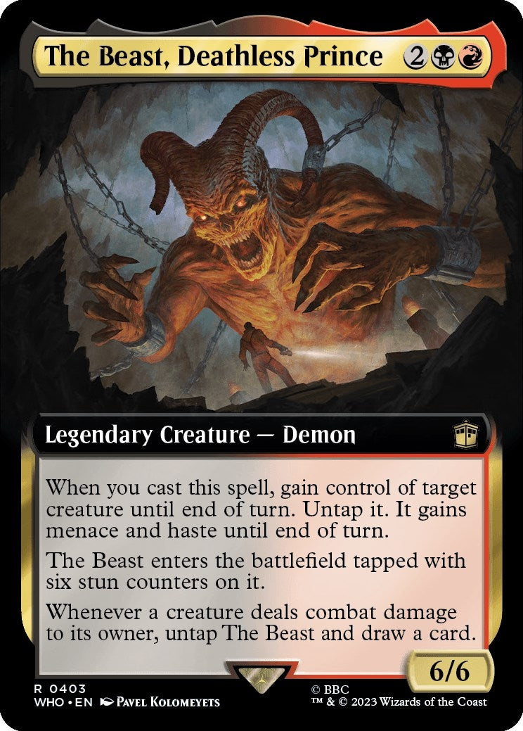 Image for The Beast, Deathless Prince (Extended Art) (Universes Beyond: Doctor Who) (403) - Magic: The Gathering