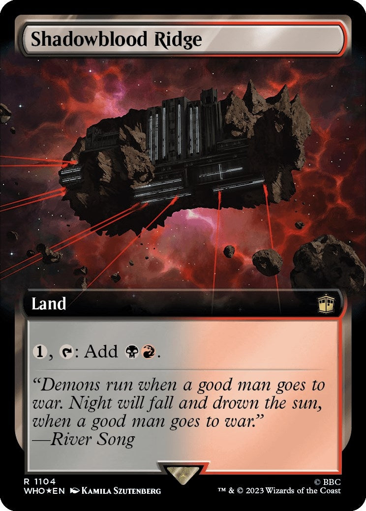 Image for Shadowblood Ridge (Extended Art) (Surge Foil) (Universes Beyond: Doctor Who) (1104) - Magic: The Gathering