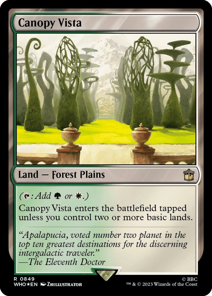Image for Canopy Vista (Surge Foil) (Universes Beyond: Doctor Who) (849) - Magic: The Gathering