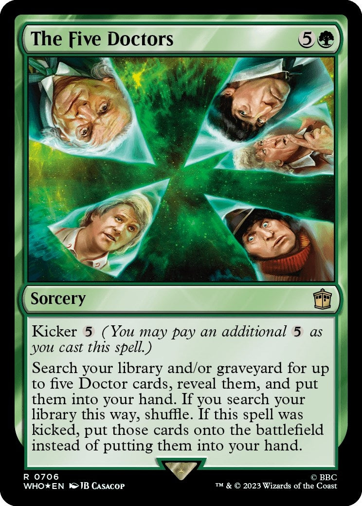 Image for The Five Doctors (Surge Foil) (Universes Beyond: Doctor Who) (706) - Magic: The Gathering