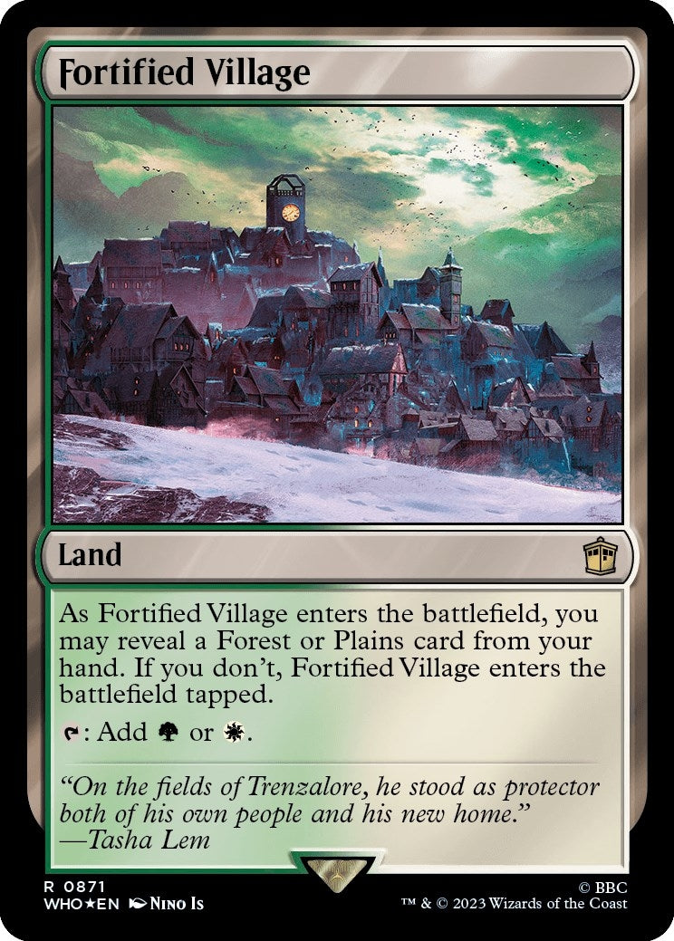 Image for Fortified Village (Surge Foil) (Universes Beyond: Doctor Who) (871) - Magic: The Gathering