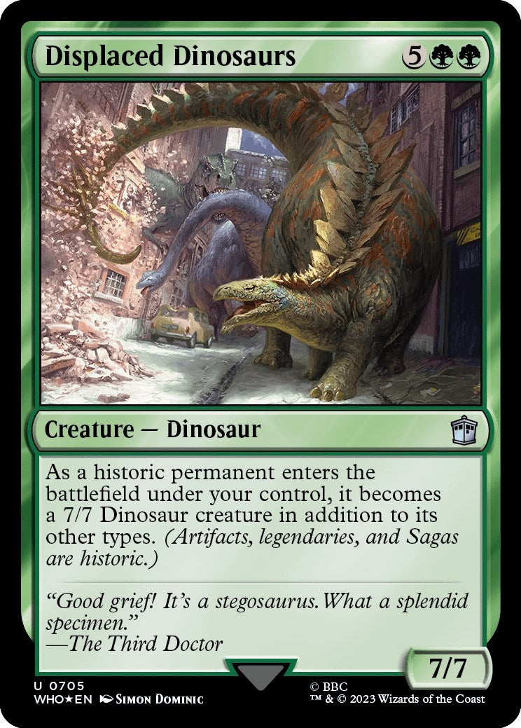 Image for Displaced Dinosaurs (Surge Foil) (Universes Beyond: Doctor Who) (705) - Magic: The Gathering