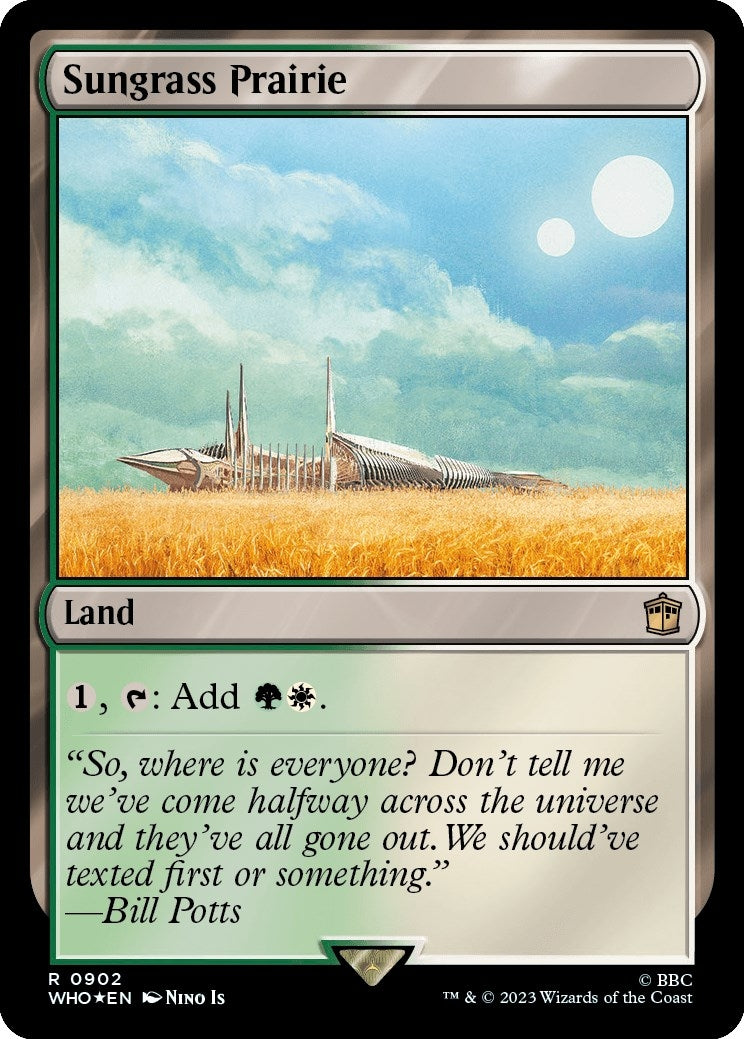 Image for Sungrass Prairie (Surge Foil) (Universes Beyond: Doctor Who) (902) - Magic: The Gathering