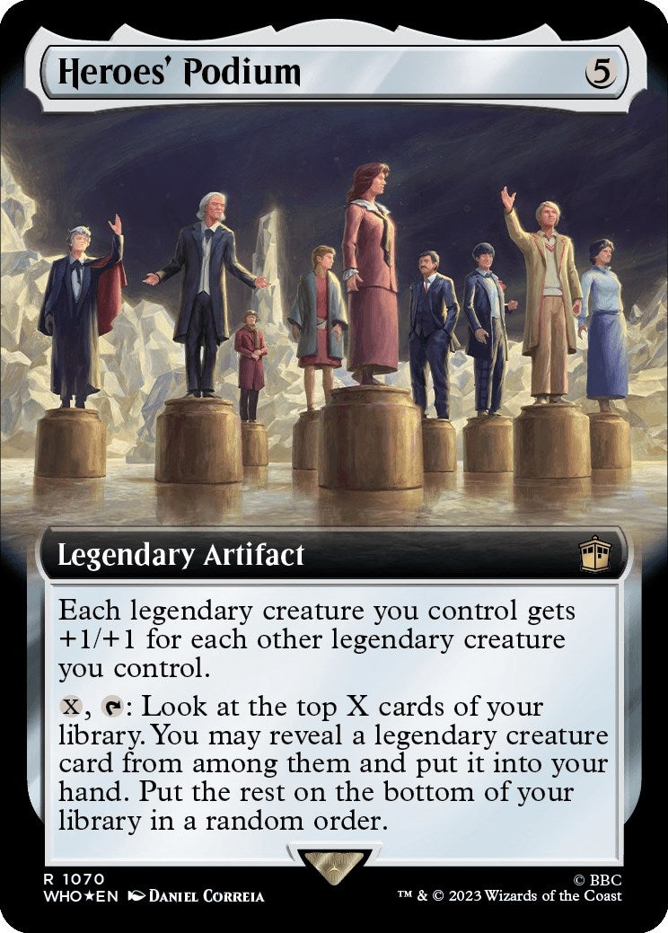 Image for Heroes' Podium (Extended Art) (Surge Foil) (Universes Beyond: Doctor Who) (1070) - Magic: The Gathering