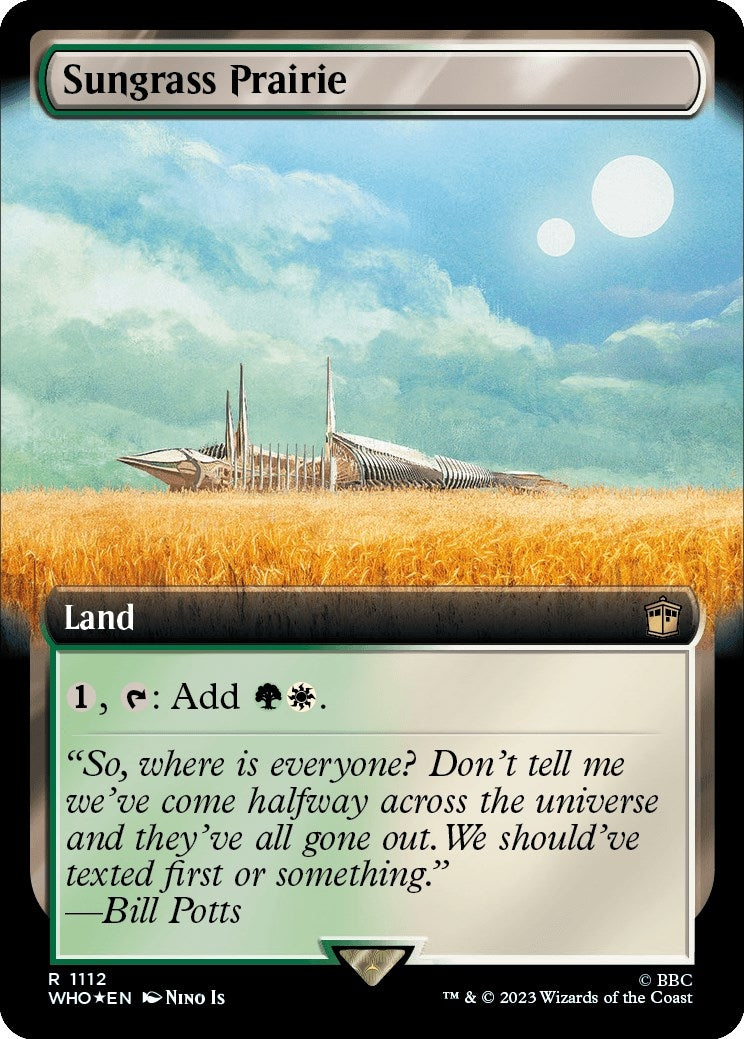 Image for Sungrass Prairie (Extended Art) (Surge Foil) (Universes Beyond: Doctor Who) (1112) - Magic: The Gathering