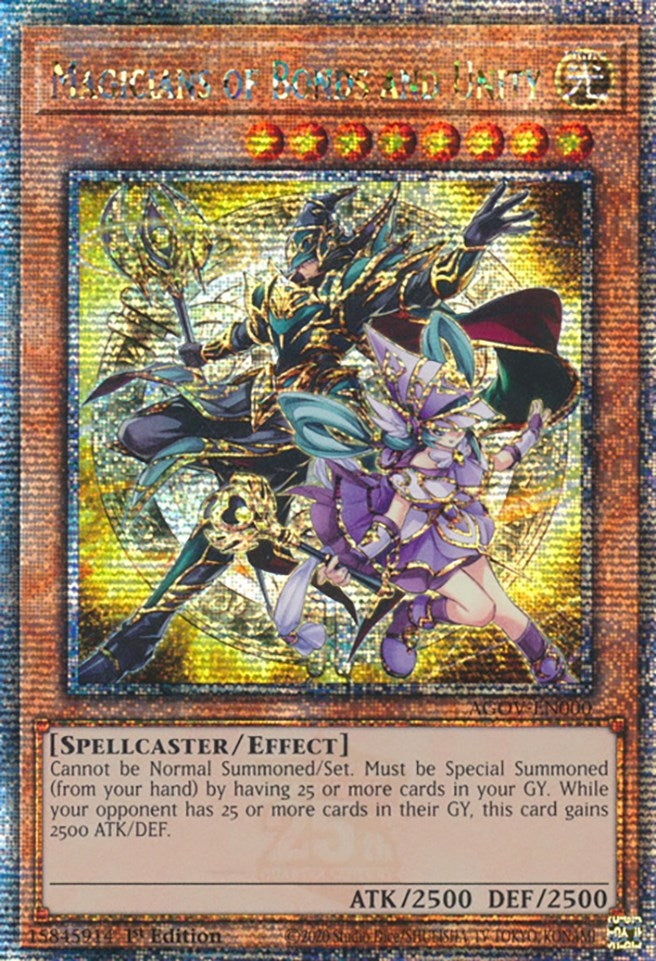Image for Magicians of Bonds and Unity (Quarter Century Secret Rare) (Age of Overlord) (AGOV-EN000) - YuGiOh