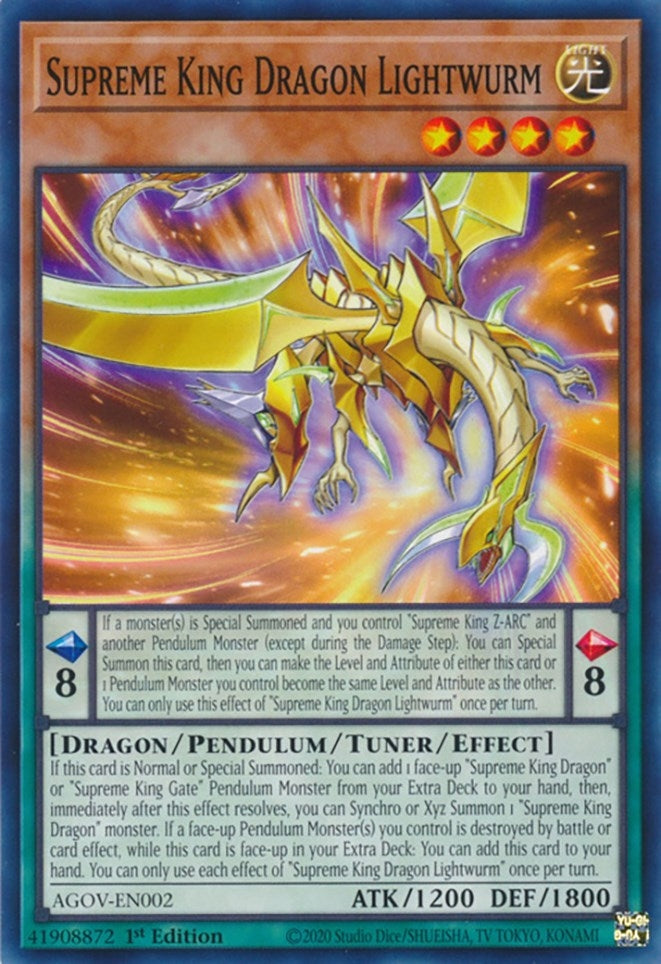 Image for Supreme King Dragon Lightwurm (Age of Overlord) (AGOV-EN002) - YuGiOh