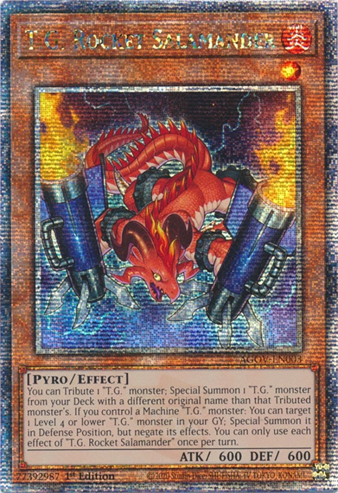 Image for T.G. Rocket Salamander (Quarter Century Secret Rare) (Age of Overlord) (AGOV-EN003) - YuGiOh