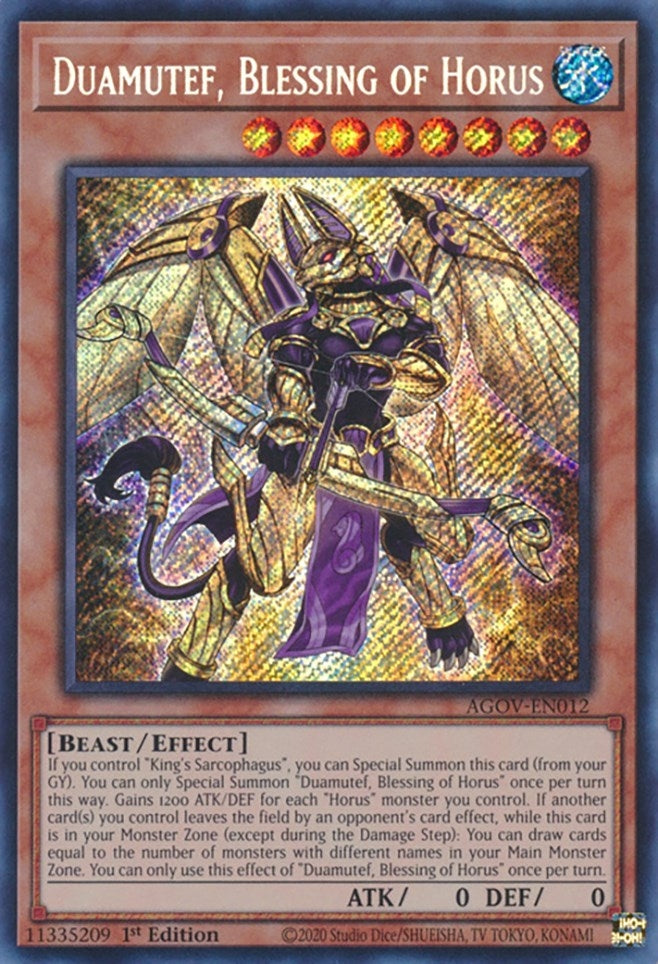 Image for Duamutef, Blessing of Horus (Age of Overlord) (AGOV-EN012) - YuGiOh
