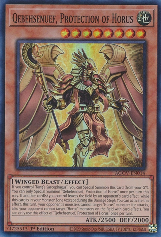 Image for Qebehsenuef, Protection of Horus (Age of Overlord) (AGOV-EN014) - YuGiOh