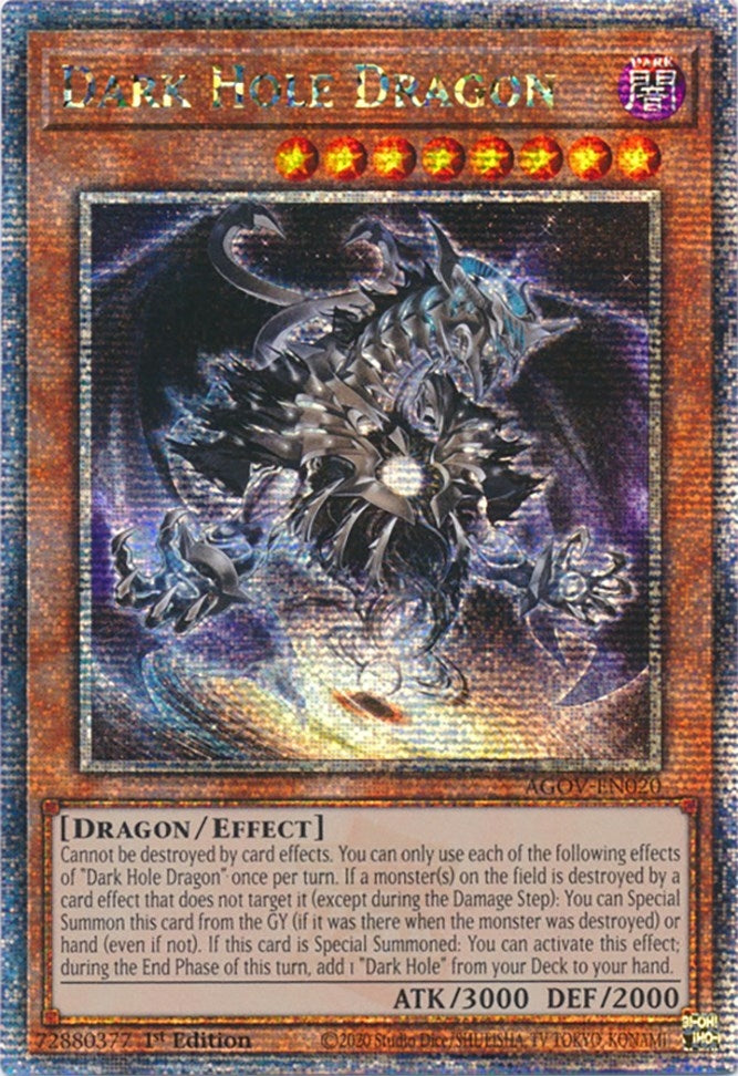 Image for Dark Hole Dragon (Quarter Century Secret Rare) (Age of Overlord) (AGOV-EN020) - YuGiOh