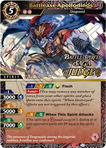 Image for Battleaxe Apollodinos (Judge Pack Vol. 3) (Launch & Event Promos) (BSS03-003) - Battle Spirits Saga