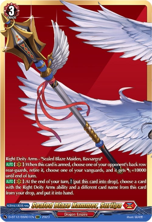 Image for Sealed Blaze Hammer, Suriiya (BSR) (D-BT12: Evenfall Onslaught) (D-BT12/BSR01EN) - Cardfight Vanguard