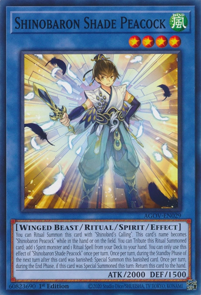 Image for Shinobaron Shade Peacock (Age of Overlord) (AGOV-EN029) - YuGiOh