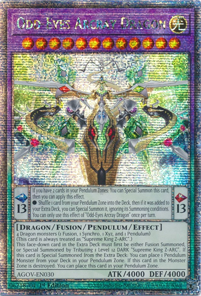 Image for Odd-Eyes Arcray Dragon (Quarter Century Secret Rare) (Age of Overlord) (AGOV-EN030) - YuGiOh