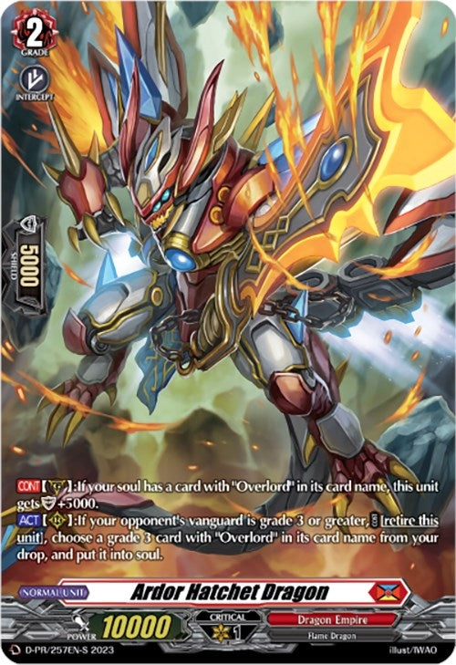 Image for Ardor Hatchet Dragon (Foil) (257) (D Promo Cards) (D-PR/257EN-S) - Cardfight Vanguard