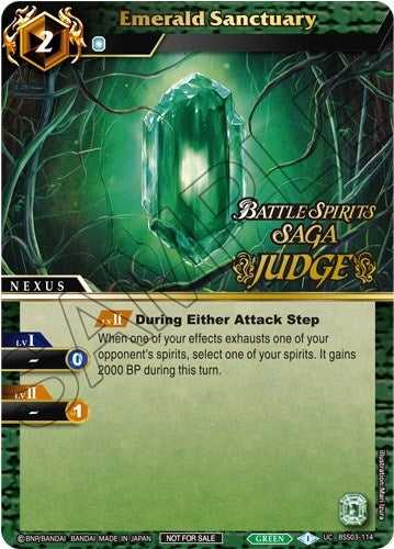 Image for Emerald Sanctuary (Judge Pack Vol. 3) (Launch & Event Promos) (BSS03-114) - Battle Spirits Saga