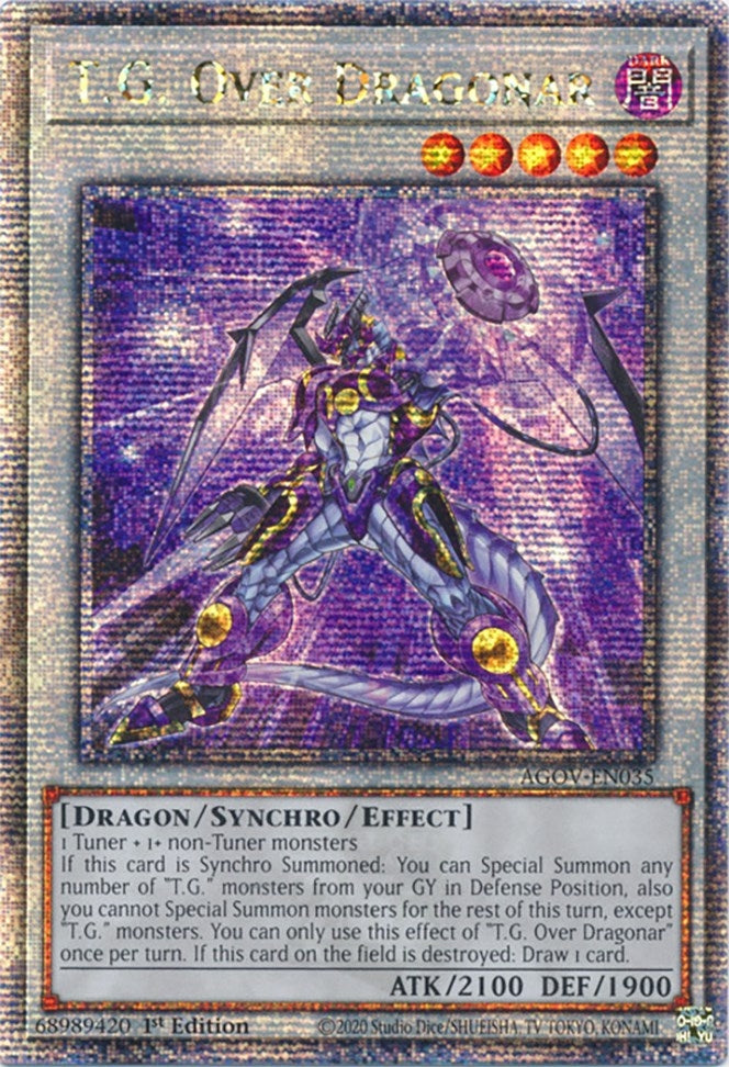 Image for T.G. Over Dragonar (Quarter Century Secret Rare) (Age of Overlord) (AGOV-EN035) - YuGiOh