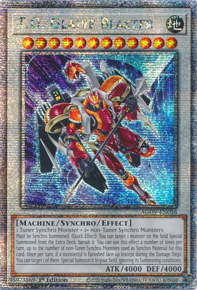 Image for T.G. Glaive Blaster (Quarter Century Secret Rare) (Age of Overlord) (AGOV-EN036) - YuGiOh
