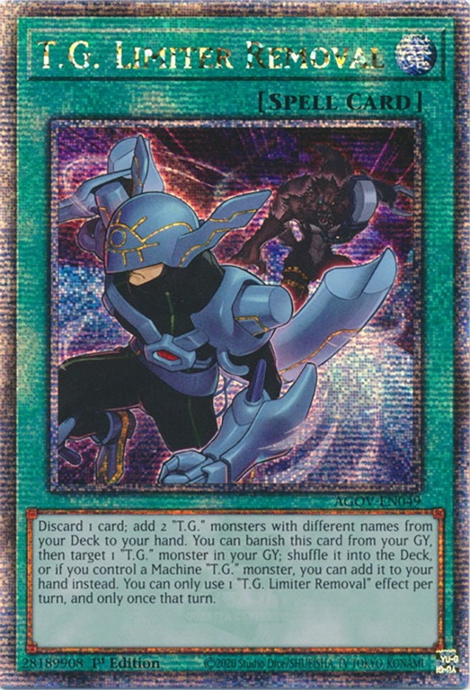 Image for T.G. Limiter Removal (Quarter Century Secret Rare) (Age of Overlord) (AGOV-EN049) - YuGiOh