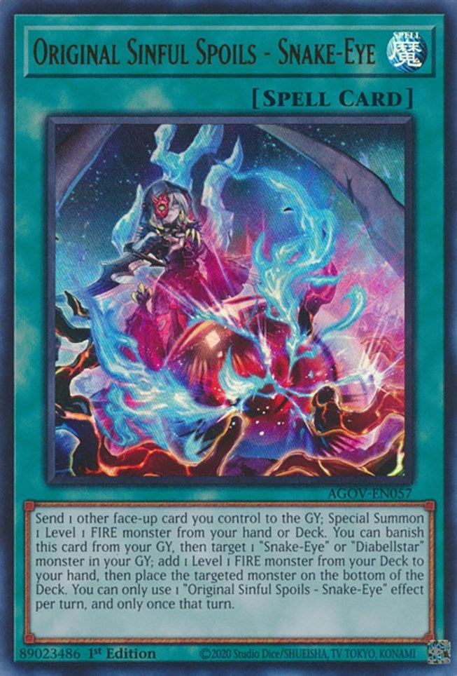 Image for Original Sinful Spoils - Snake-Eye (Age of Overlord) (AGOV-EN057) - YuGiOh
