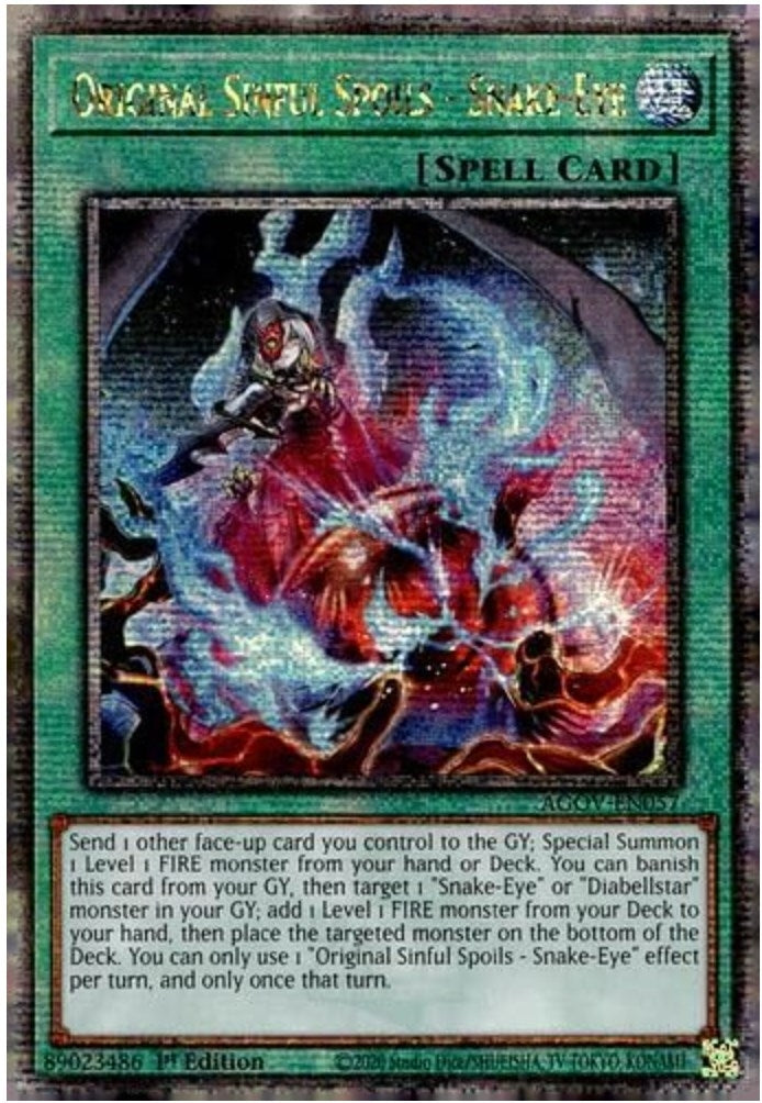 Image for Original Sinful Spoils - Snake-Eye (Quarter Century Secret Rare) (Age of Overlord) (AGOV-EN057) - YuGiOh