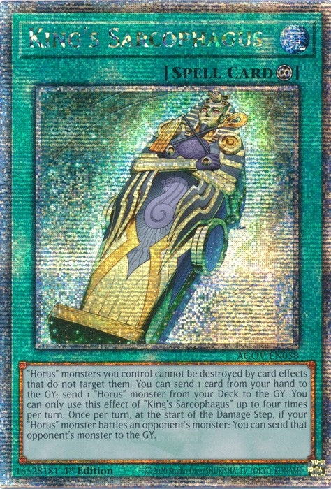 Image for King's Sarcophagus (Quarter Century Secret Rare) (Age of Overlord) (AGOV-EN058) - YuGiOh