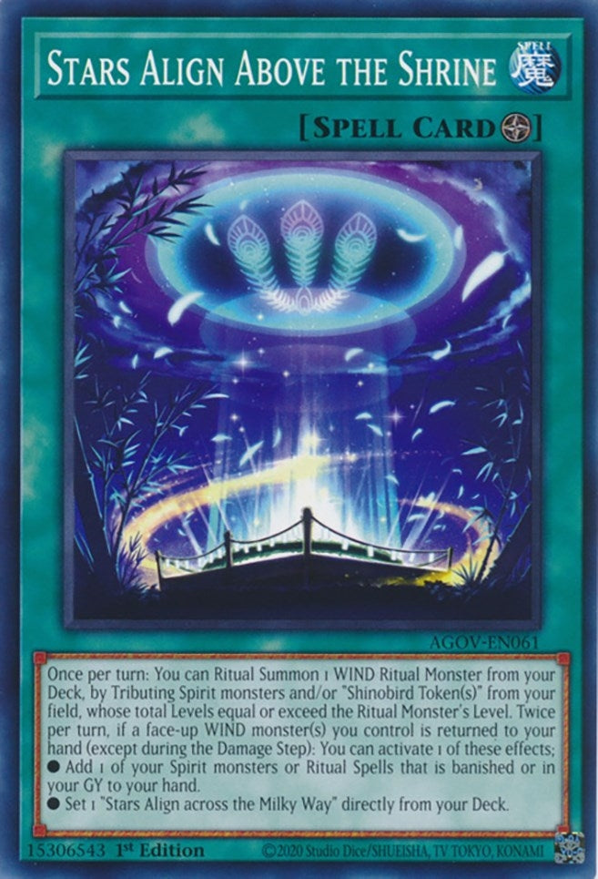 Image for Stars Align Above the Shrine (Age of Overlord) (AGOV-EN061) - YuGiOh