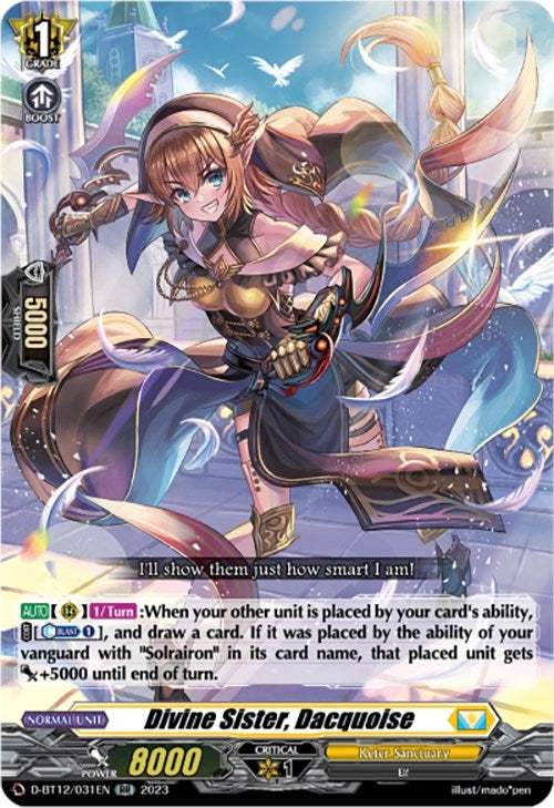 Image for Divine Sister, Dacquoise (D-BT12: Evenfall Onslaught) (D-BT12/031EN) - Cardfight Vanguard