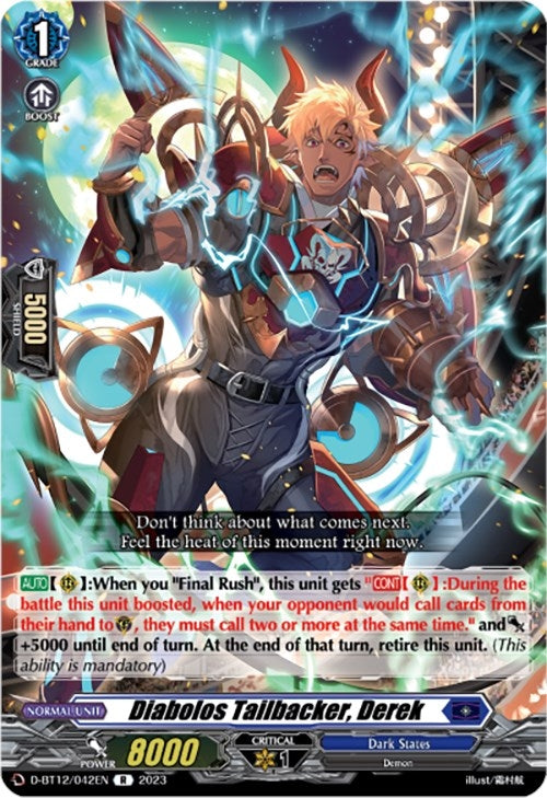 Image for Diabolos Tailbacker, Derek (D-BT12: Evenfall Onslaught) (D-BT12/042EN) - Cardfight Vanguard