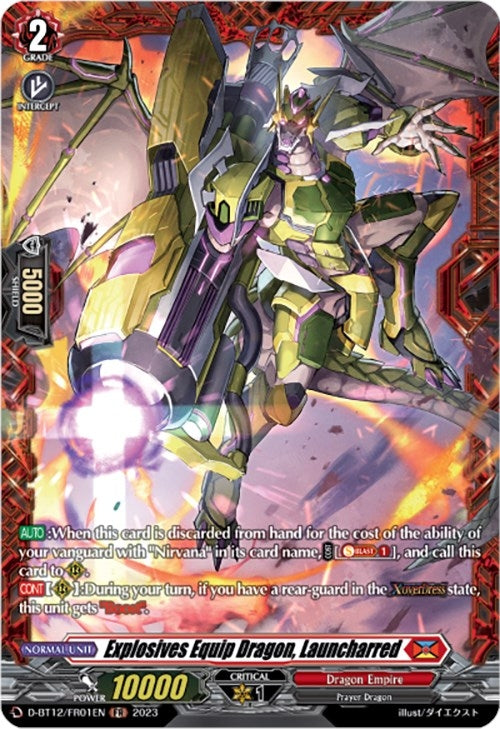 Image for Explosives Equip Dragon, Launcharred (FR) (D-BT12: Evenfall Onslaught) (D-BT12/FR01EN) - Cardfight Vanguard