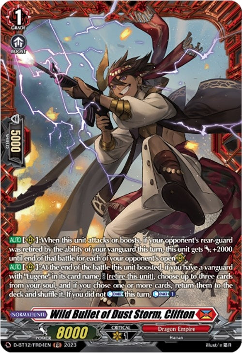 Image for Wild Bullet of Dust Storm, Clifton (FR) (D-BT12: Evenfall Onslaught) (D-BT12/FR04EN) - Cardfight Vanguard