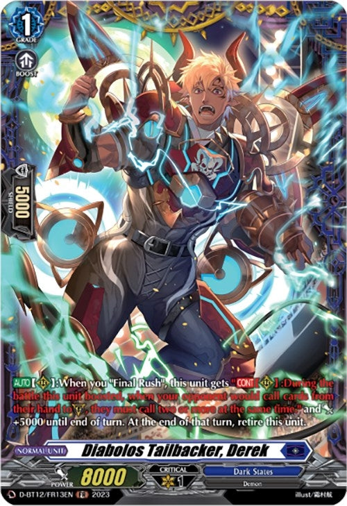 Image for Diabolos Tailbacker, Derek (FR) (D-BT12: Evenfall Onslaught) (D-BT12/FR13EN) - Cardfight Vanguard