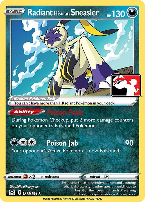Image for Radiant Hisuian Sneasler (Prize Pack Series Cards) (123/196) - Pokemon
