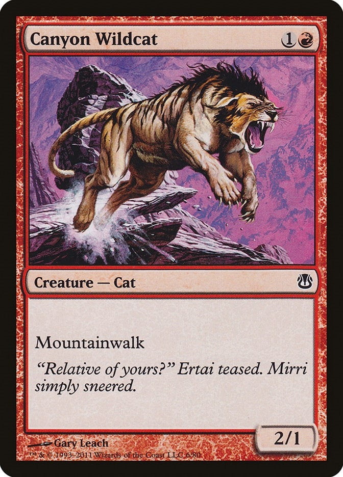 Image for Canyon Wildcat (Duel Decks: Ajani vs. Nicol Bolas) (6) - Magic: The Gathering
