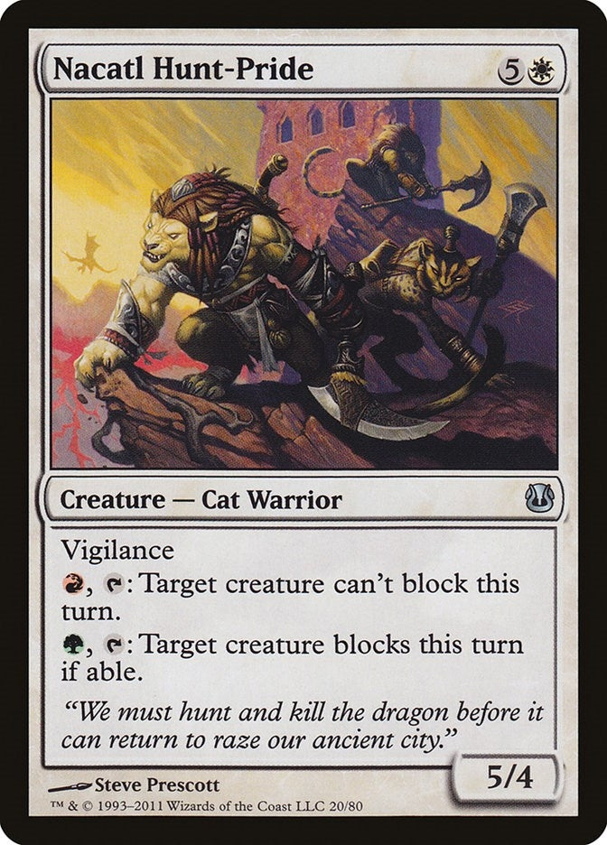 Image for Nacatl Hunt-Pride (Duel Decks: Ajani vs. Nicol Bolas) (20) - Magic: The Gathering