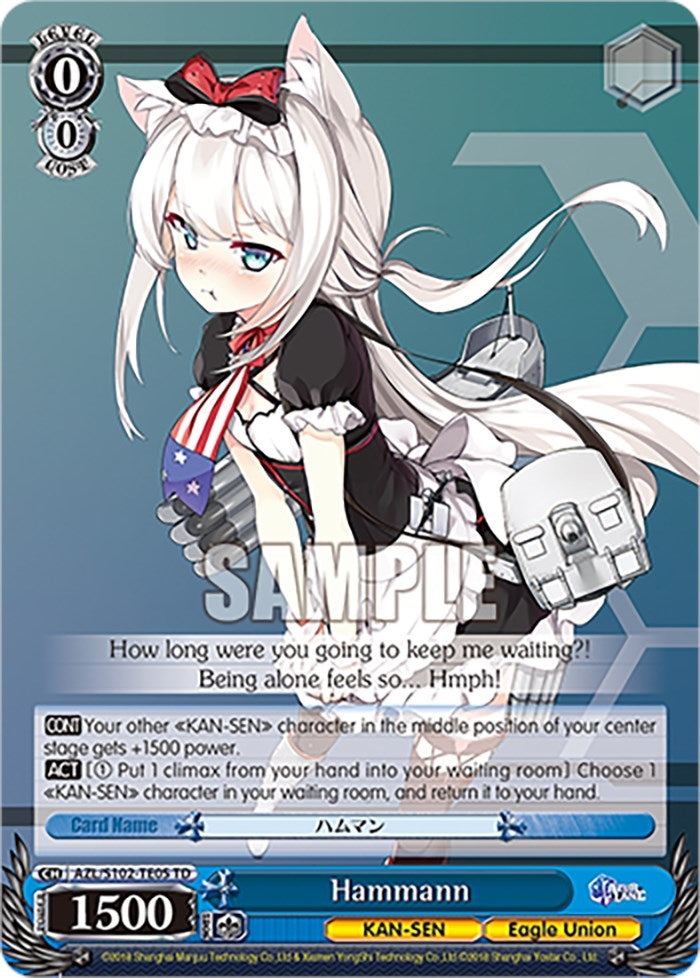 Image for Hammann (Azur Lane) (AZL/S102-TE05 TD) - Weiss Schwarz