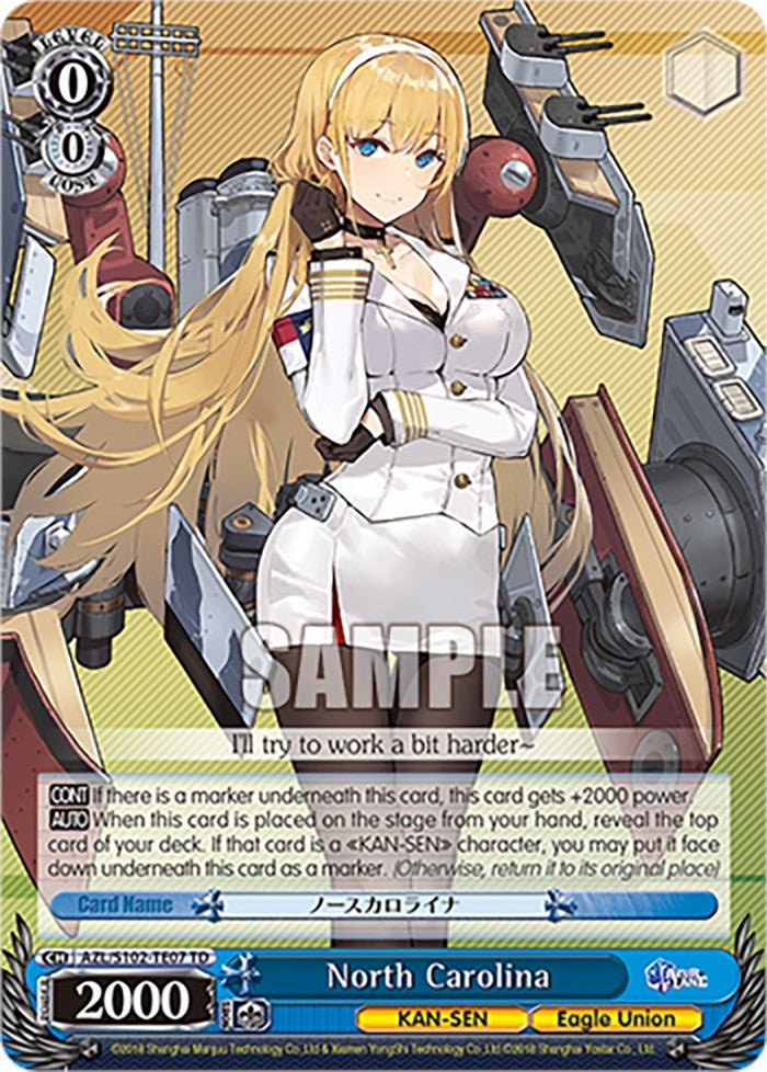 Image for North Carolina (Azur Lane) (AZL/S102-TE07 TD) - Weiss Schwarz