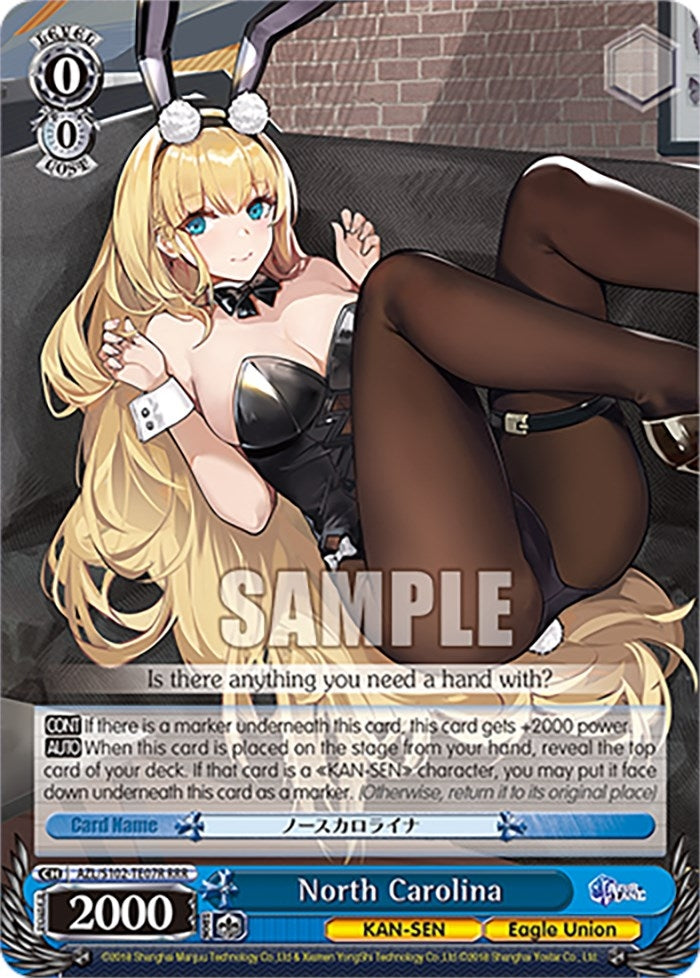 Image for North Carolina (RRR) (Azur Lane) (AZL/S102-TE07R RRR) - Weiss Schwarz