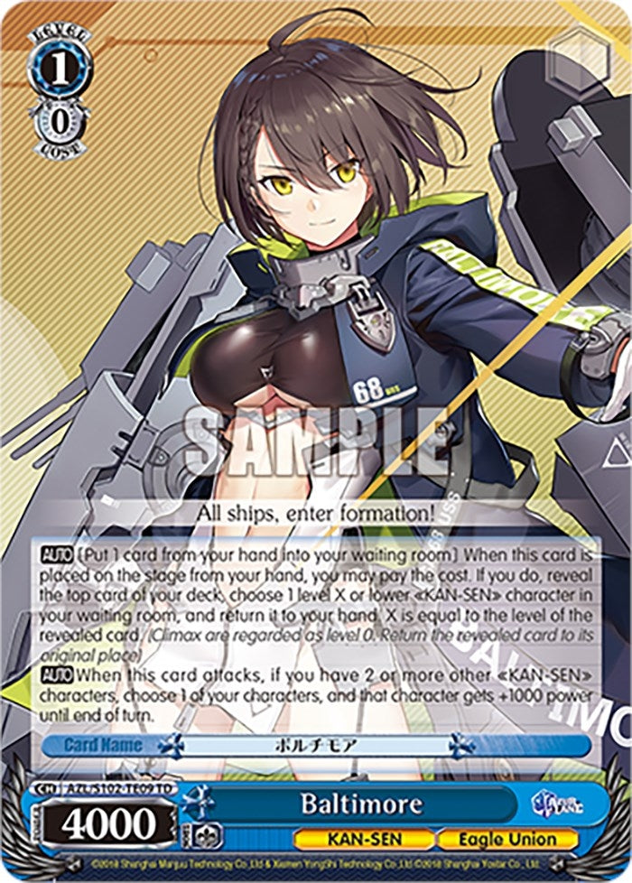 Image for Baltimore (Azur Lane) (AZL/S102-TE09 TD) - Weiss Schwarz