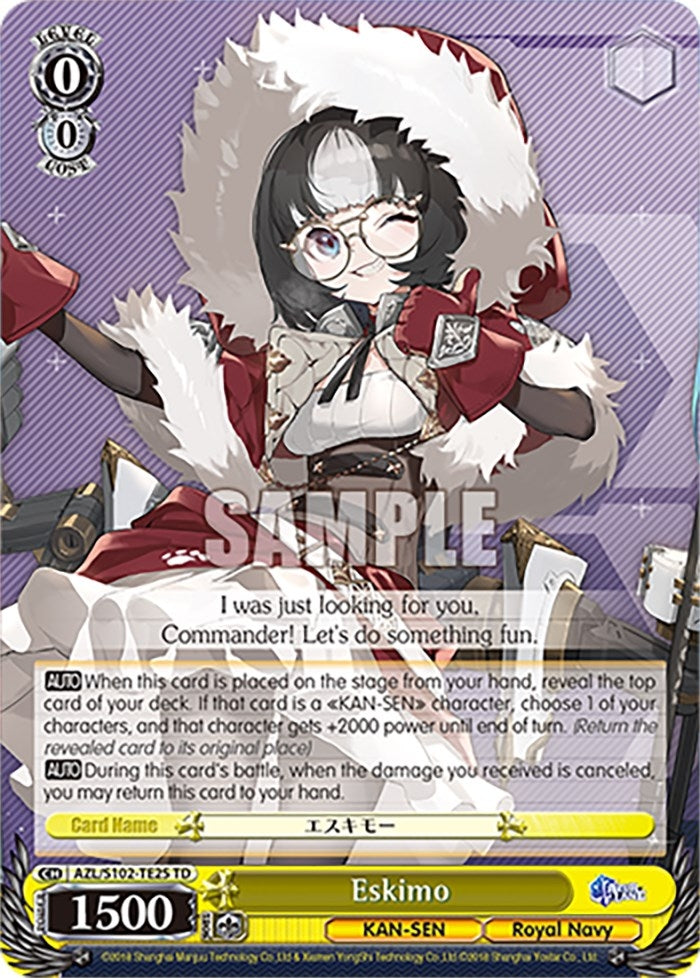 Image for Eskimo (Azur Lane) (AZL/S102-TE25 TD) - Weiss Schwarz