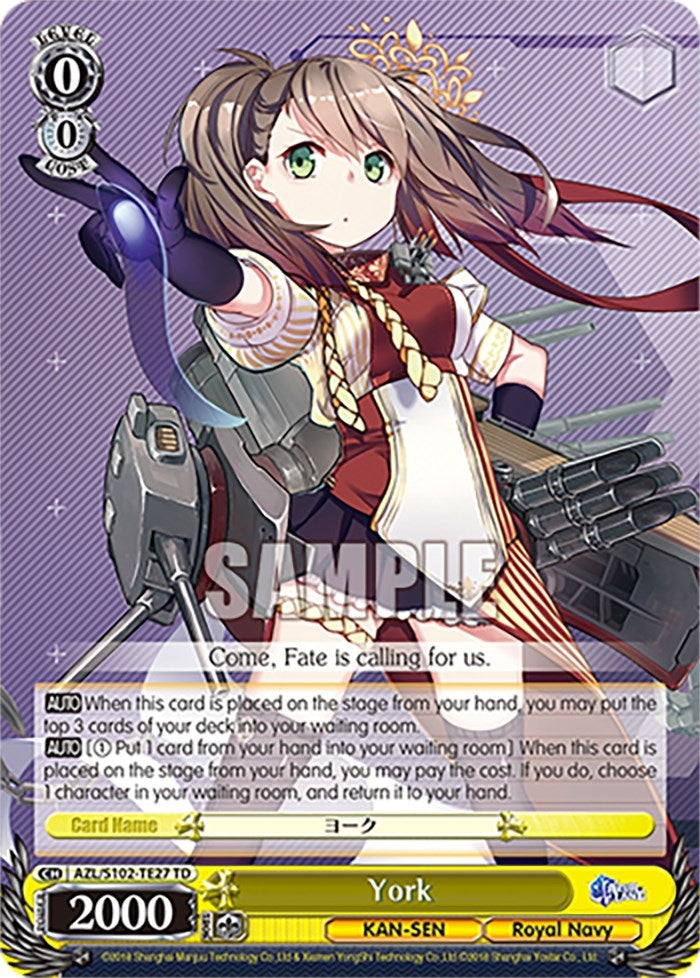 Image for York (Azur Lane) (AZL/S102-TE27 TD) - Weiss Schwarz