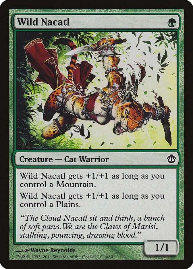 Image for Wild Nacatl (Duel Decks: Ajani vs. Nicol Bolas) (4) - Magic: The Gathering